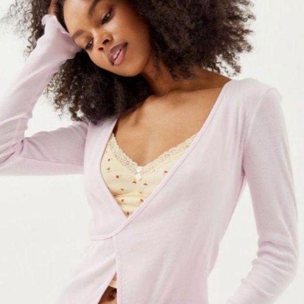 Urban Outfitters Women's Pink Cardigan